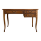 Flat desk in Louis XV style, warm-toned wood, 3 drawers.