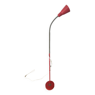 Red articulated floor lamp