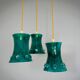 Green cast iron cascading chandelier