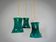 Green cast iron cascading chandelier