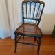 Chaise Napoleon III authentique assise cannage