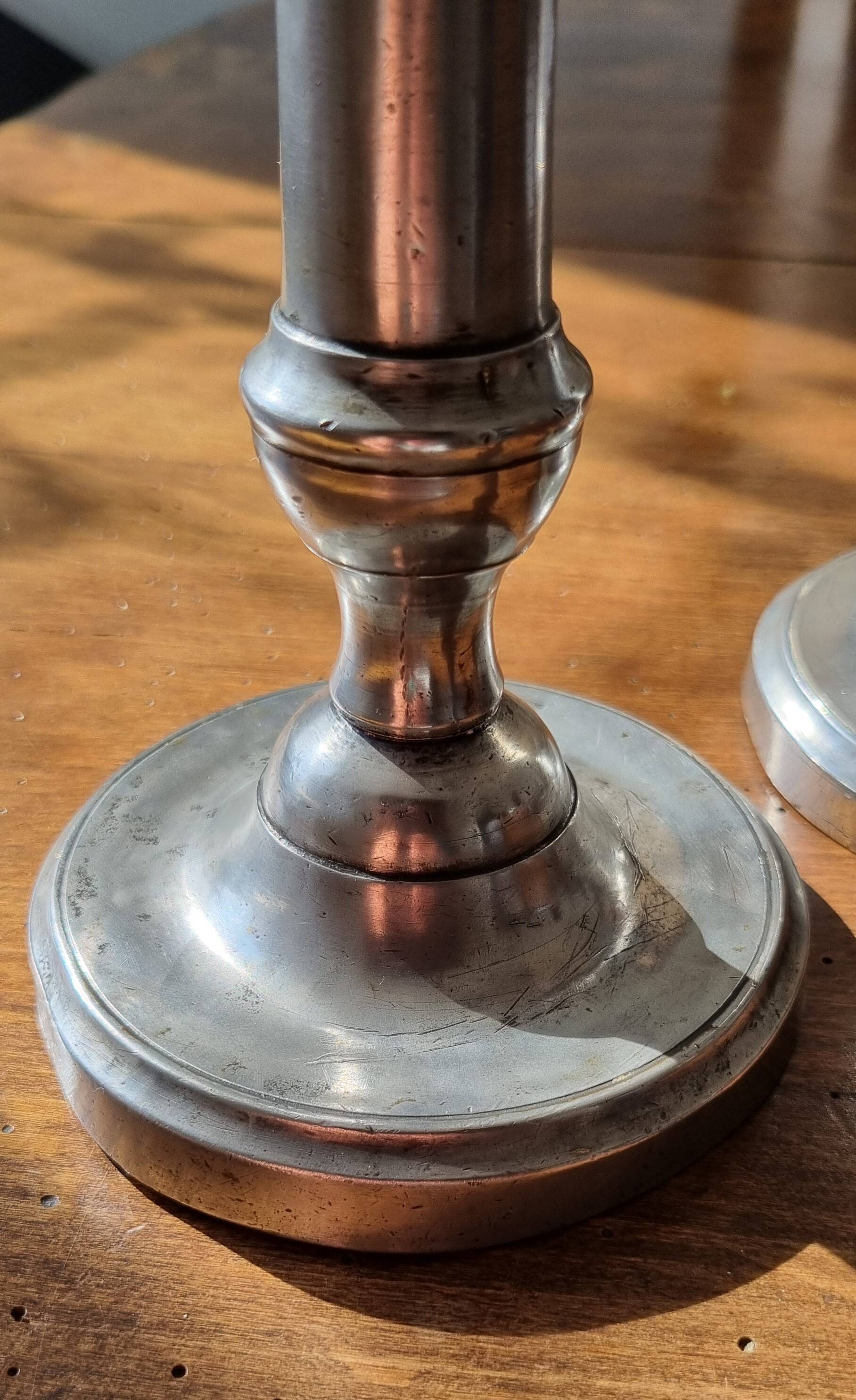 Pair of gilded bronze candlesticks