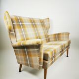 1950's wing back armchair and sofa