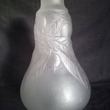 Vase in molded and pressed glass paste, cherry patterns