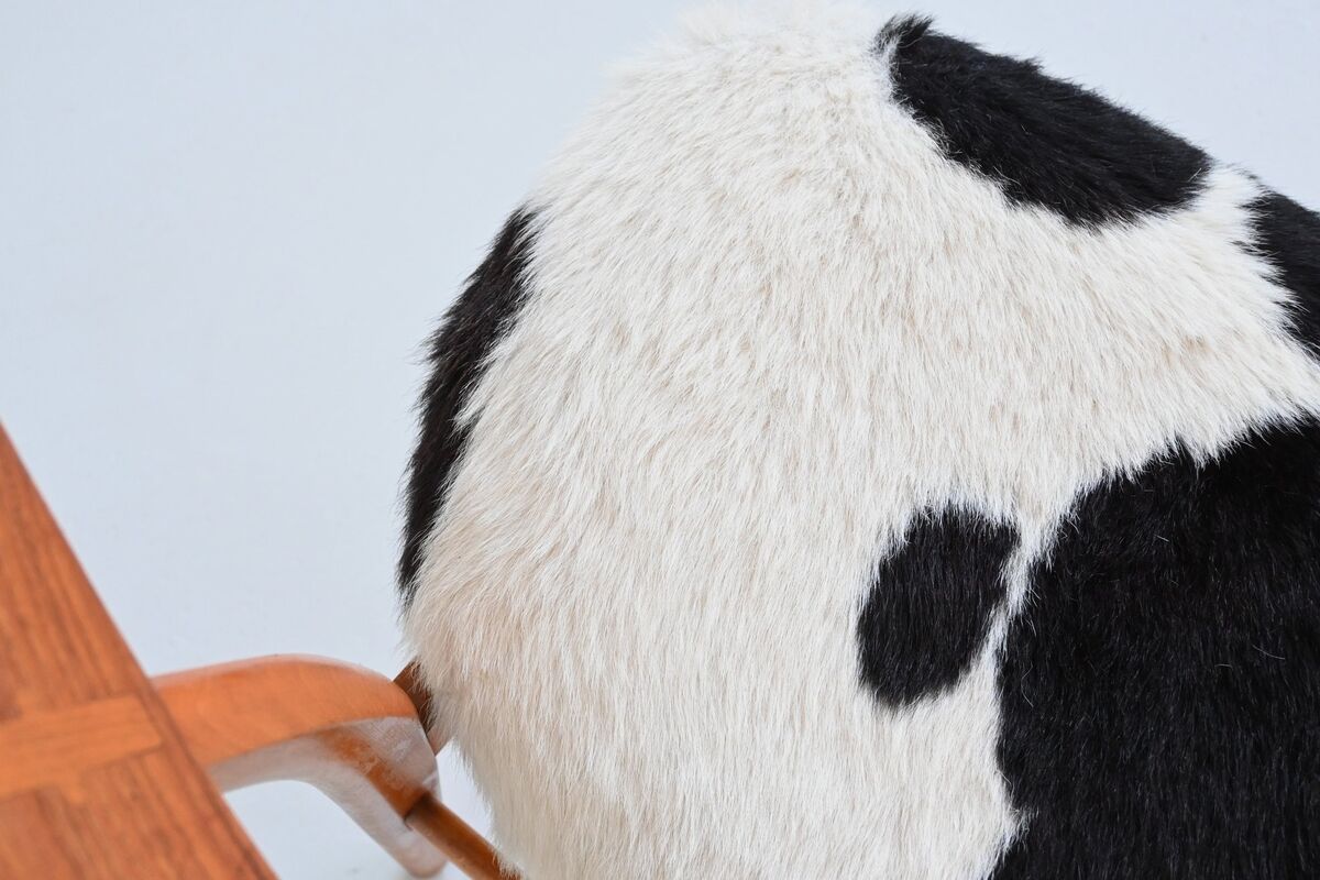 Hans Wegner model CH30 dining chairs in cowskin Carl Hansen Denmark 1952