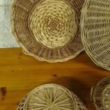Set of vintage wicker baskets