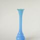 Vase en opaline dentelé, bleu ciel, 1960