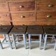 Tabourets de peintre en bois