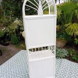 White rattan shelf