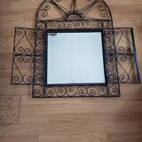 Miroir orienale porte en fer forgé