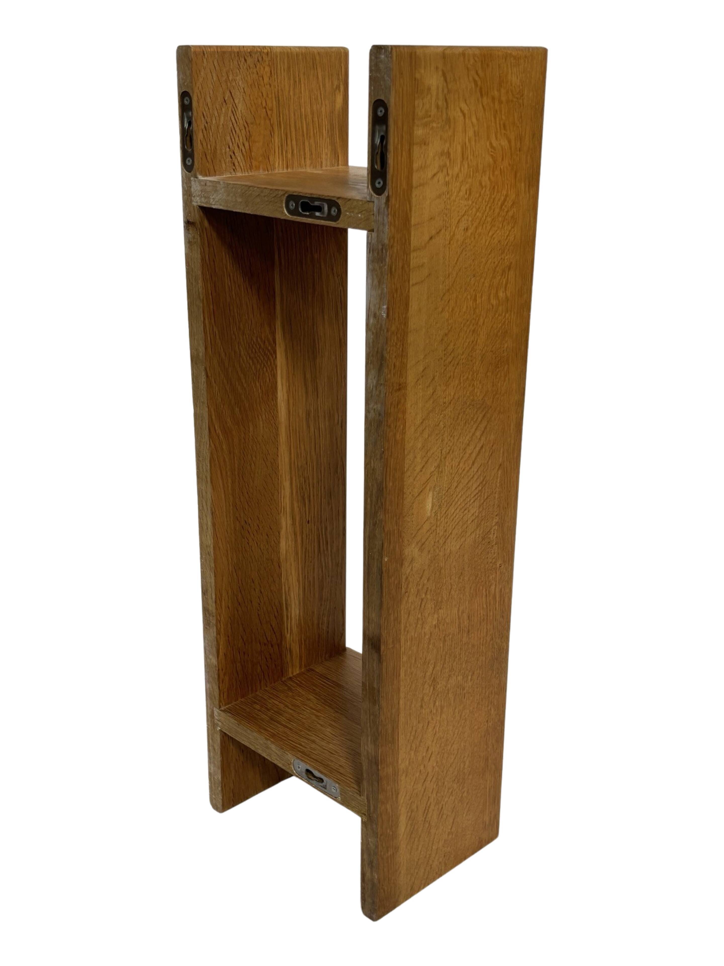 Vintage oak wall / book shelf 1970s wood minimalist design