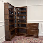 Classic English Globe Wernicke Style Corner Bookcase