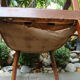 Old leather bridge chair