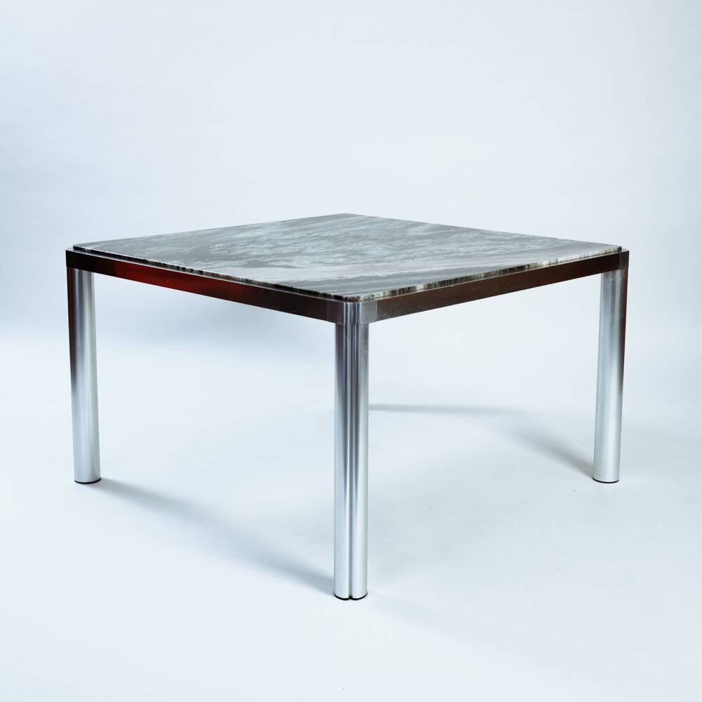 Kho Liang Ie for Artifort dining table marble aluminium, 1970s