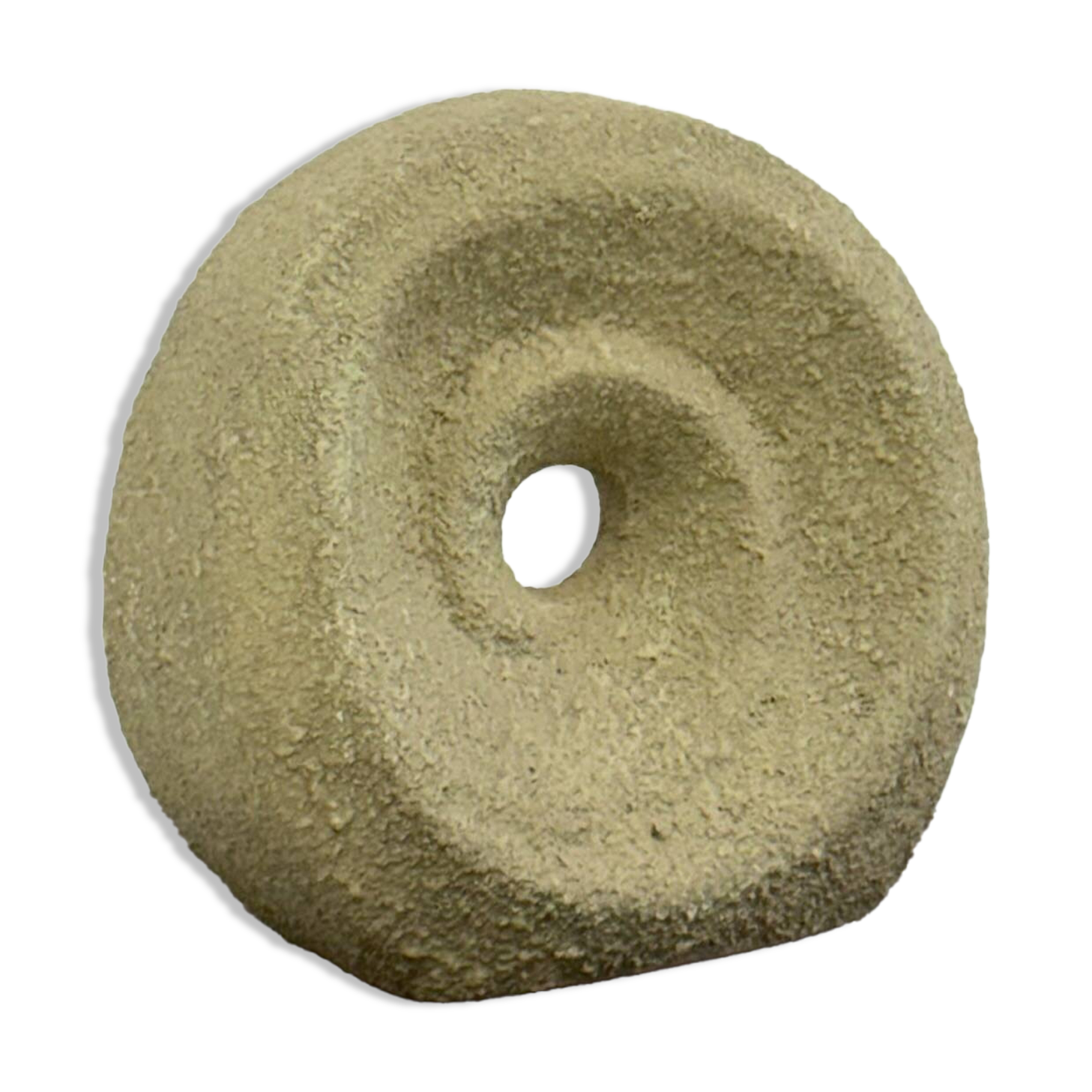 Unique round beige sculpture