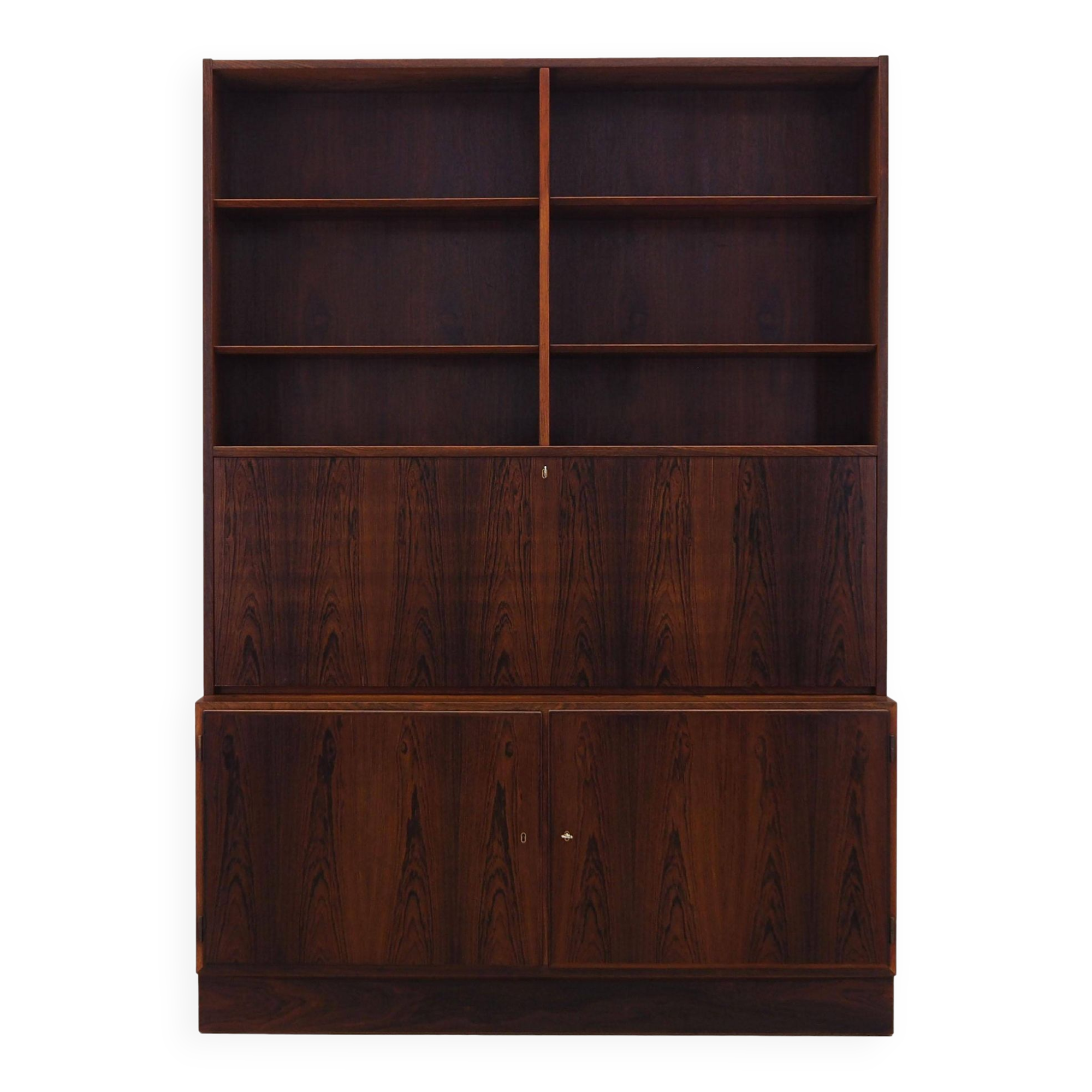 Bibliothèque en palissandre, design danois, années 1970, designer : Carlo Jensen, production : Hundevad