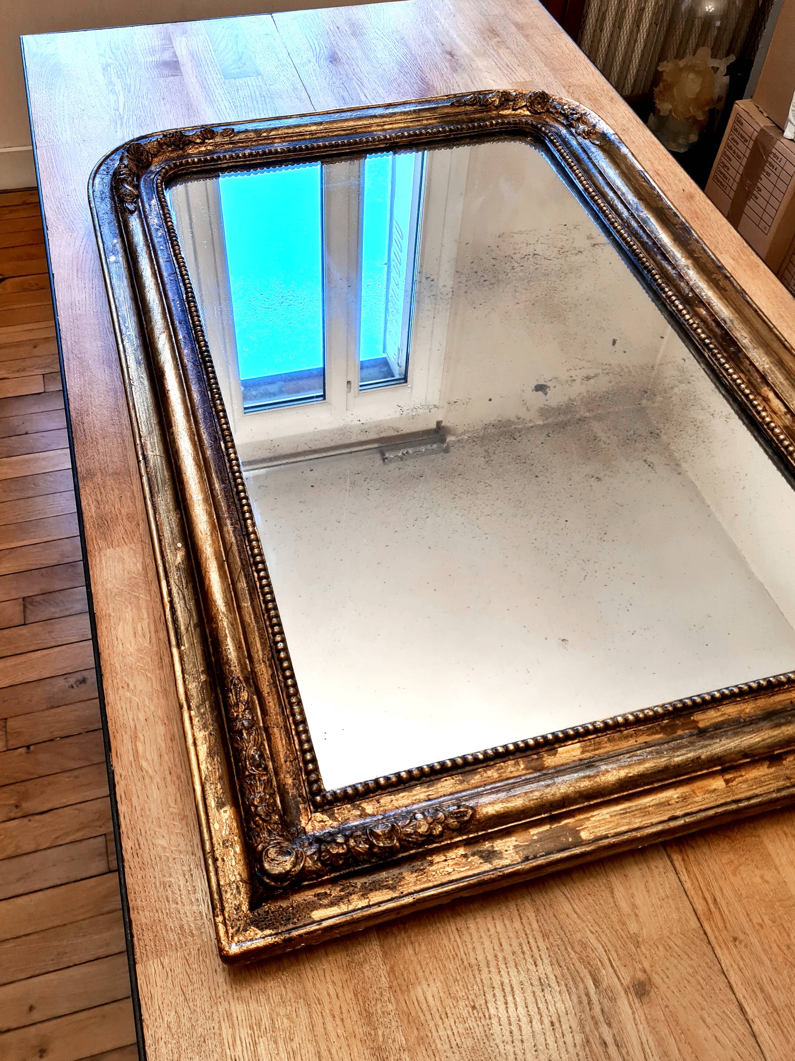 Louis-Philippe gilded mirror "Bertile"