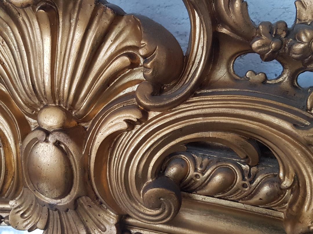 Former mirror gilded with pediment - 153 x 101 - Style Napoleon III