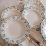 Assiettes creuses en terre de fer Digoin Sarreguemines