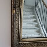 Antique wooden and gilded stucco mirror