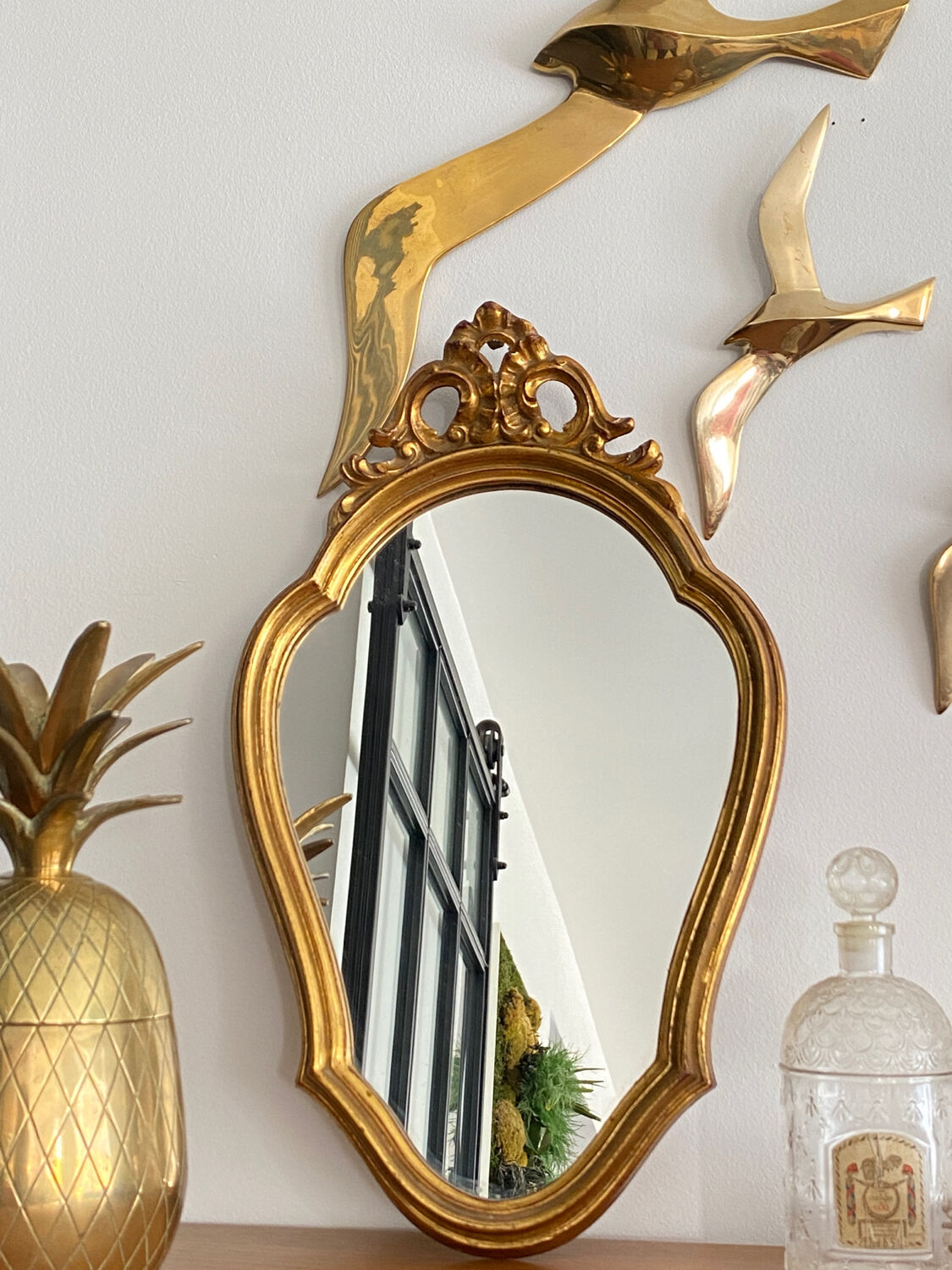 Old gilded mirror 40x24 cm