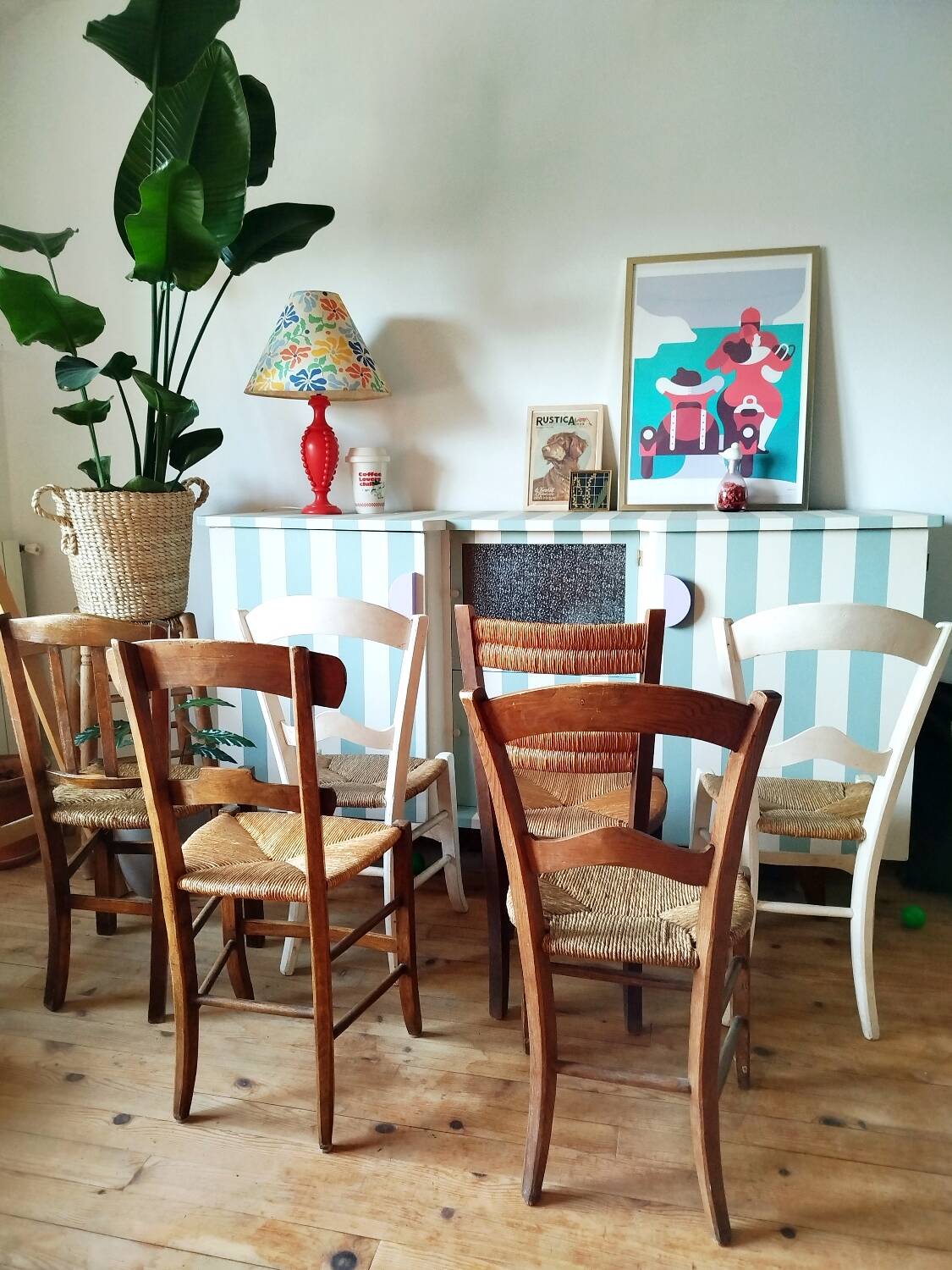 Set of 6 antique chairs