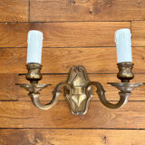 Pair of old bronze sconces