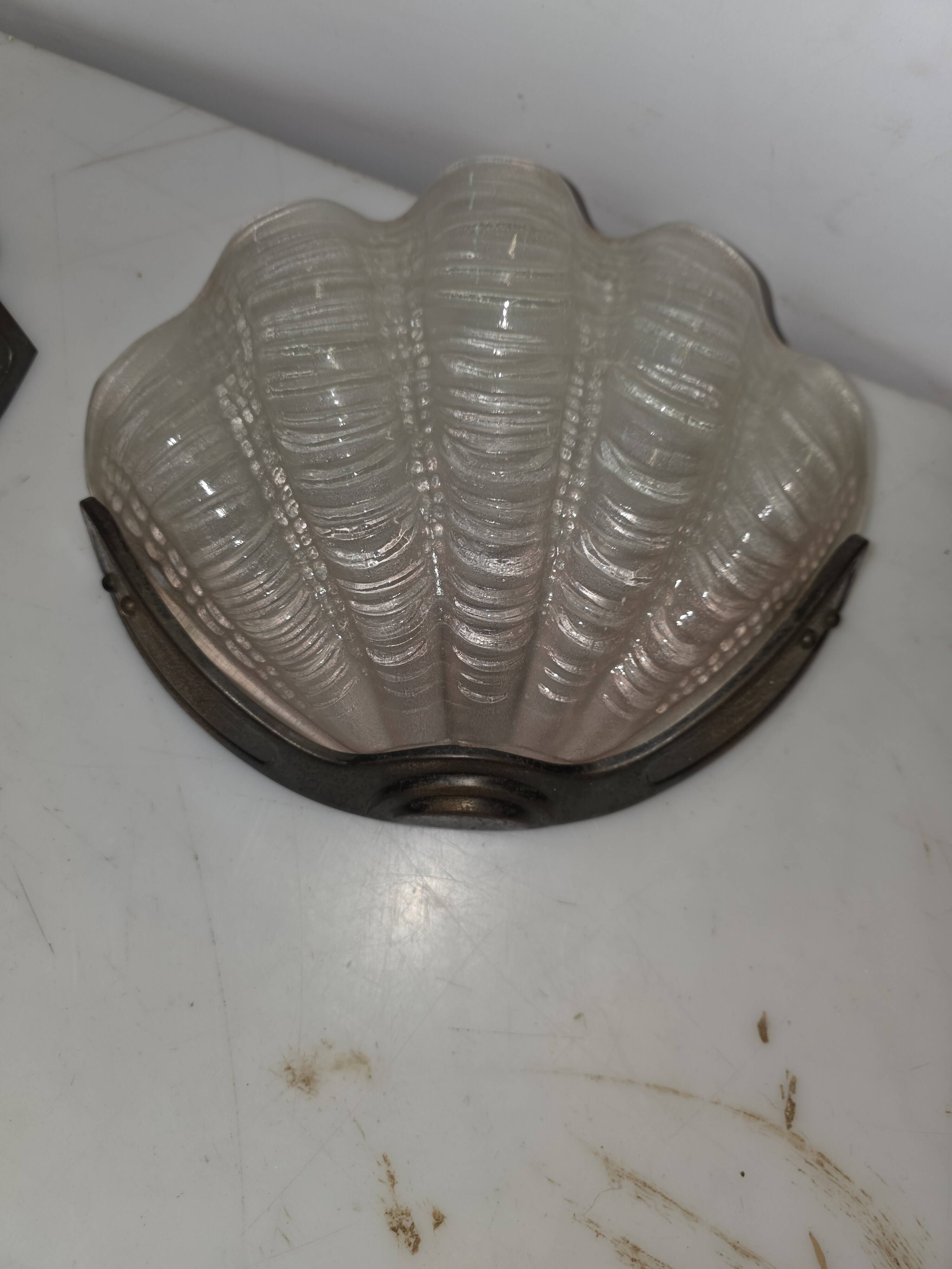 Pair of shell wall lights Art Deco 1930