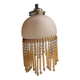 Chandelier in glass paste and tassels