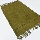 5x7 Shades Of Green Vintage Kilim Rug, 143x220Cm