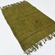 Tapis Kilim vintage 5x7 nuances de vert, 143x220 cm