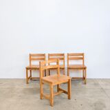 Scandinavian pine chairs, set of 4