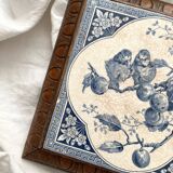 Gien birds iron earthenware trivet