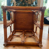 Vintage rattan side table