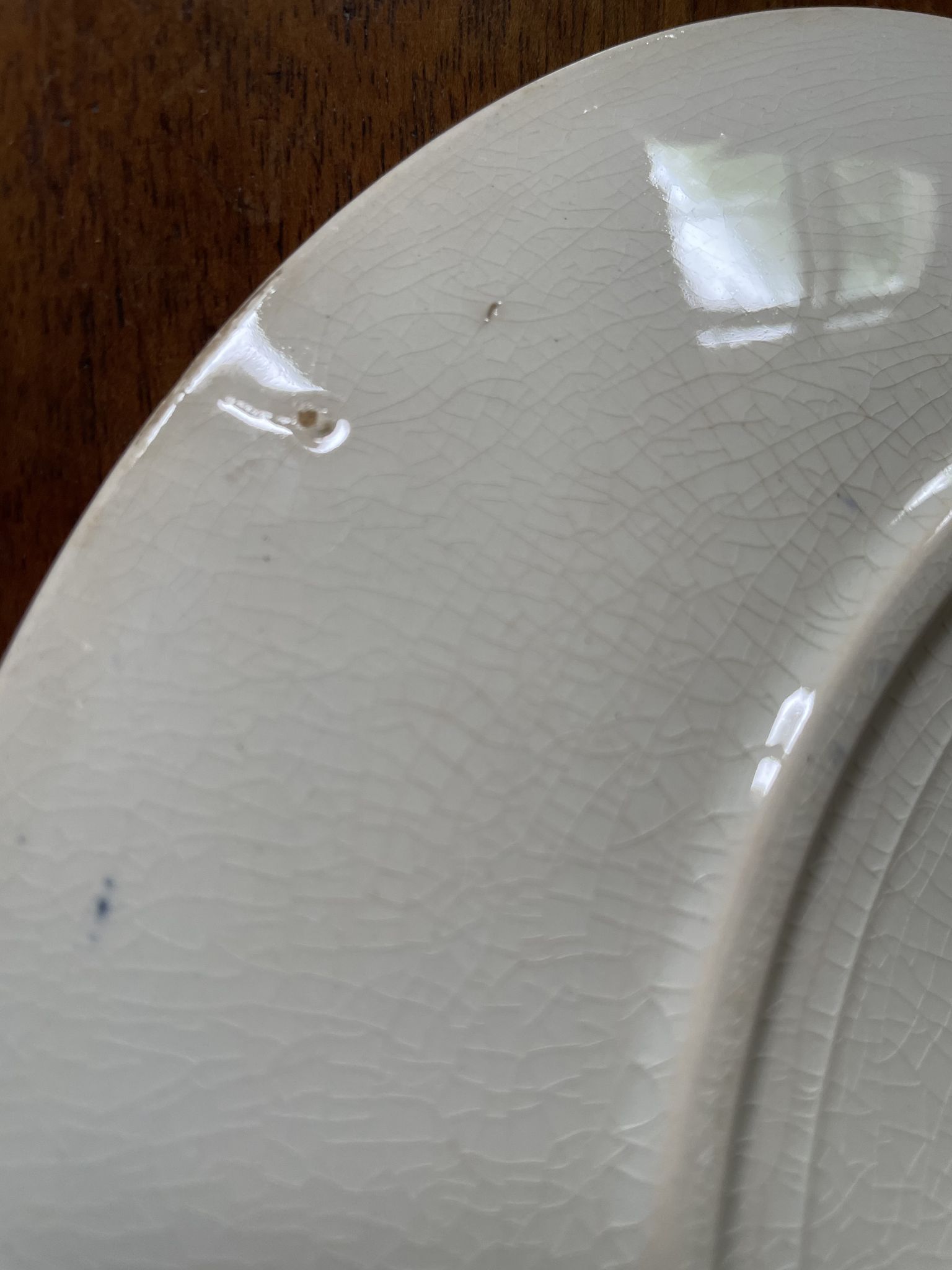 Flat plates Sarreguemines Iron Earth model Blue favorite