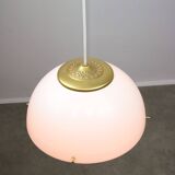 Italian Space Age Pendant in Brass and Plexiglass, 1970s