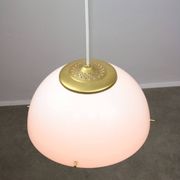 Italian Space Age Pendant in Brass and Plexiglass, 1970s