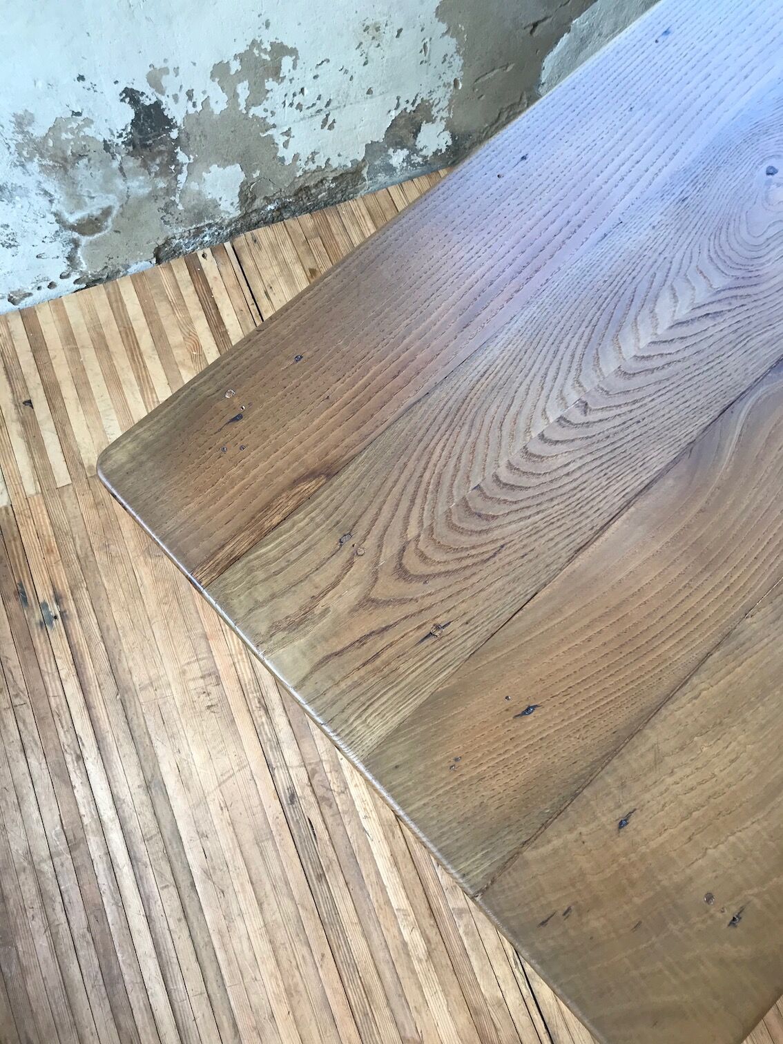 Farm table in raw wood