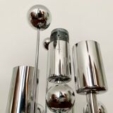 Grande lampe encastrée en verre glacé par Doria