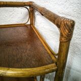 Rattan corner shelf