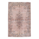Tapis Rose 266x173 cm Tapis Vintage Rose Pastel, Tapis en Laine Fait Main.