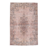 Tapis Rose 266x173 cm Tapis Vintage Rose Pastel, Tapis en Laine Fait Main.