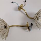 Paire appliques fleurs en nacre