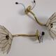 Paire appliques fleurs en nacre