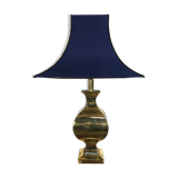 Lampe en laiton avec abat-jour pagode sur mesure