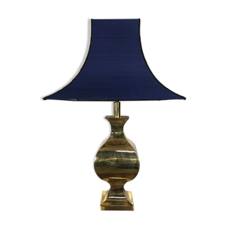 Lampe en laiton avec abat-jour pagode sur mesure