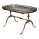 Regency Brass and Teak Bar Side Table with Removable Tray, 1960s