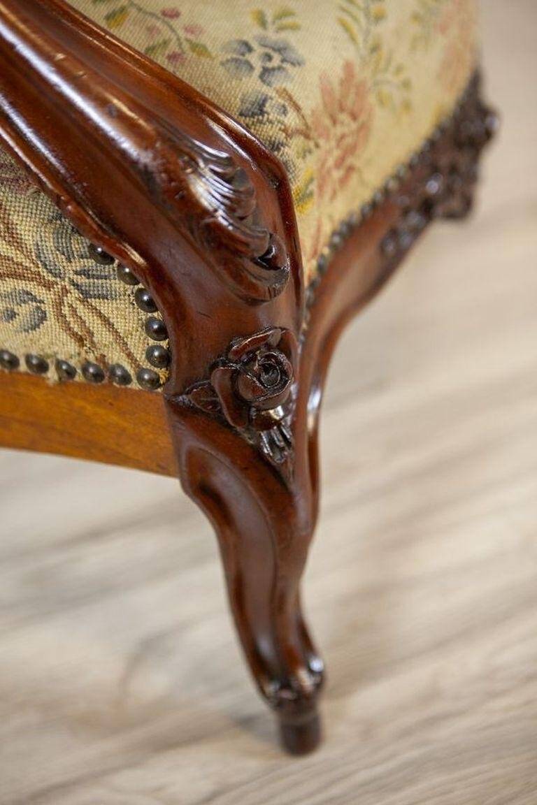 Antique Baroque Revival Armchair, 1890s