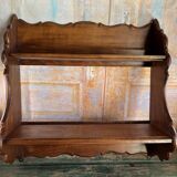 carved wooden wall shelf – Rustic and authentic feel