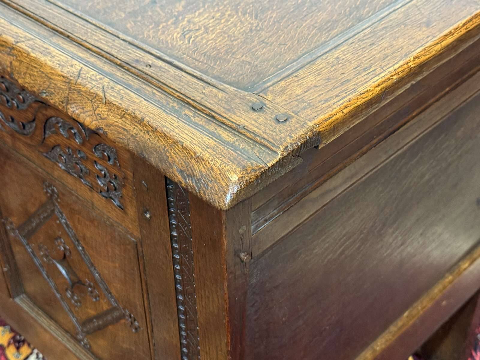 19th-century English oak chest